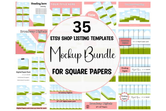 35 Mockup Templates for Square Papers: Showcase Your Designs