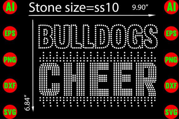 Bulldogs Cheer Rhinestone Templates: Sparkle Your Designs