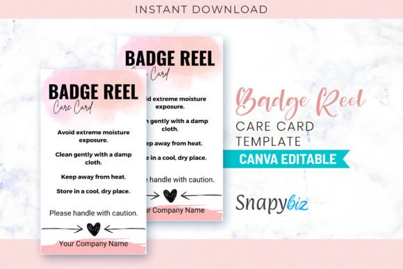 Elevate Your Brand with Editable Badge Reel Care Cards