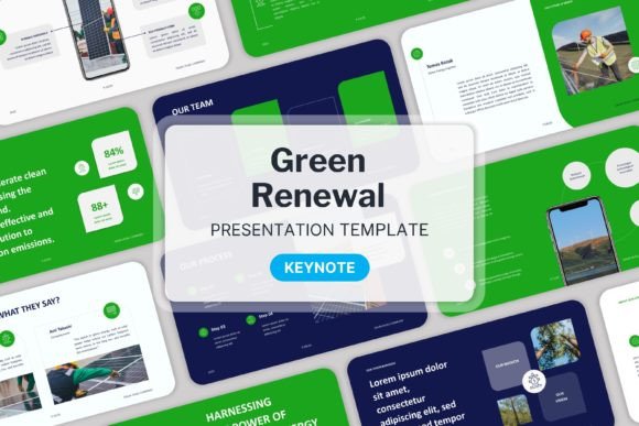Elevate Your Pitch: Using Green Renewal 3D Keynote Templates