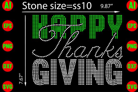 Happy Thanksgiving Rhinestone Templates: A Design Asset for Festive Projects