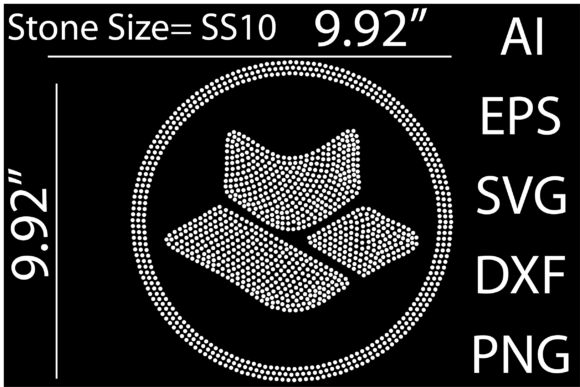 Printable Rhinestone Template D: Your Instant Design Asset