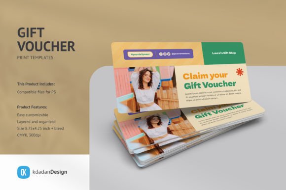 Streamline Your Branding with Gift Voucher PSD Templates Vol 100