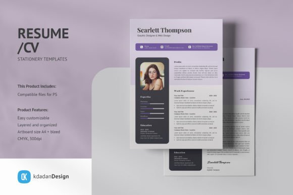 Streamline Your Job Hunt with Resume/CV PSD Design Templates Vol 193